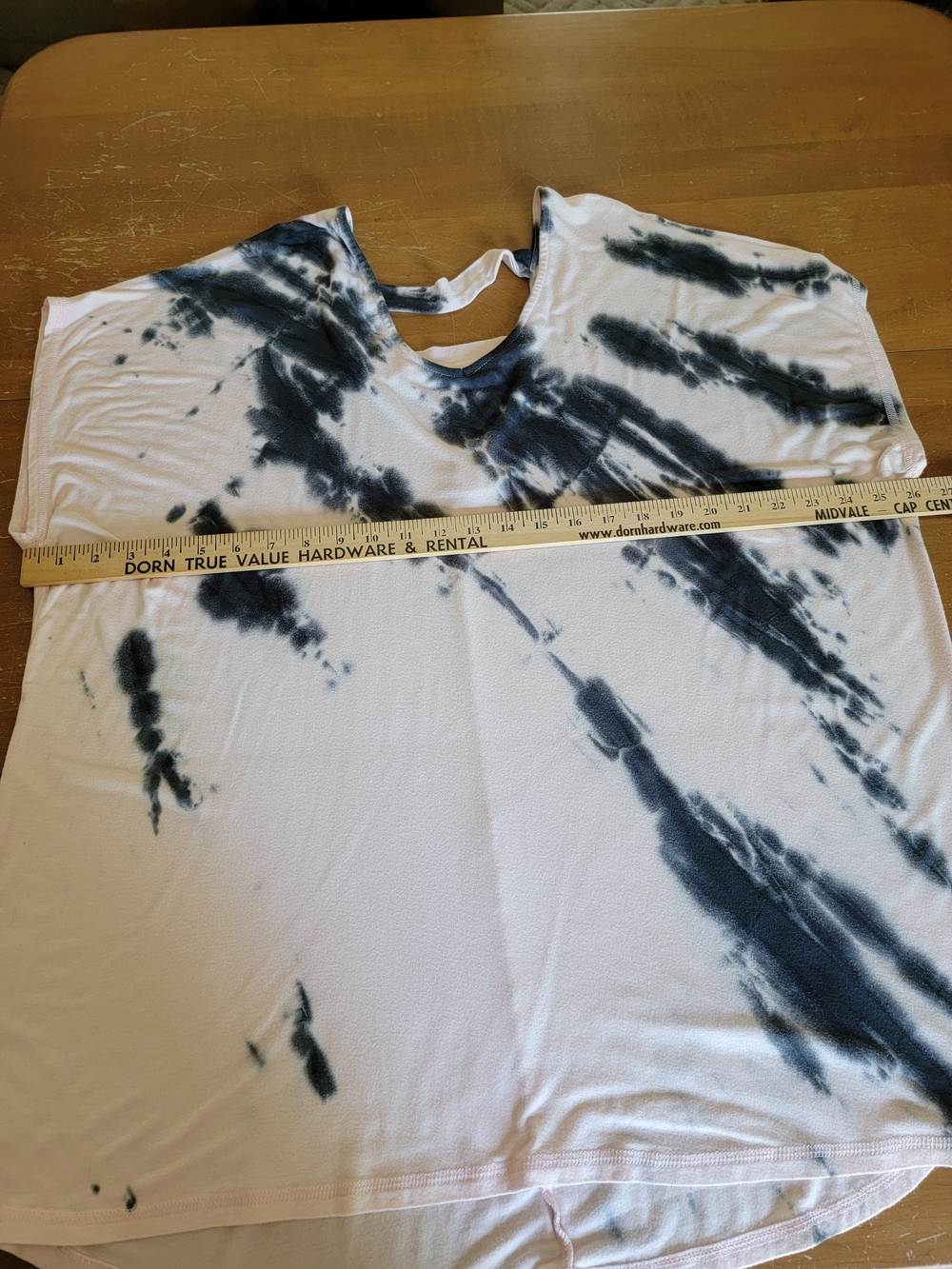 Lane Bryant Livi Pink & Black Tie-Dye V-Neck Tunic With Cut Out Back 22/24 EUC - Picture 11 of 11